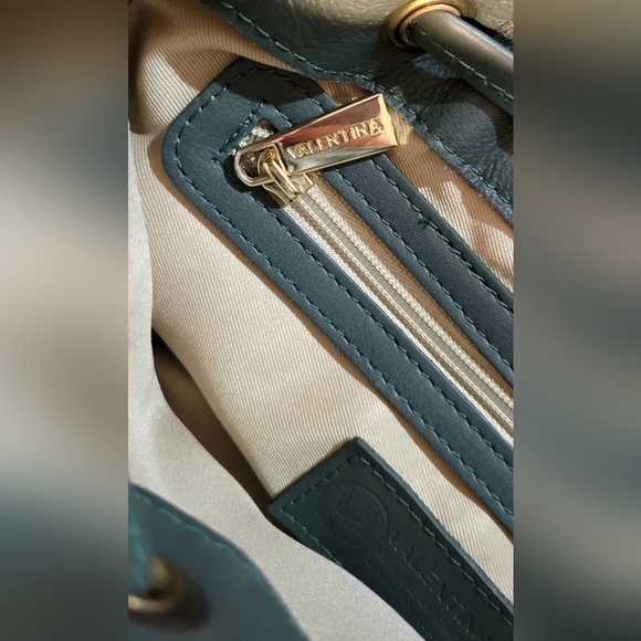 Valentina mini Green Leather backpack - Picture 12 of 14